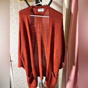 Old Navy Women's Warm Orange Cardigan
